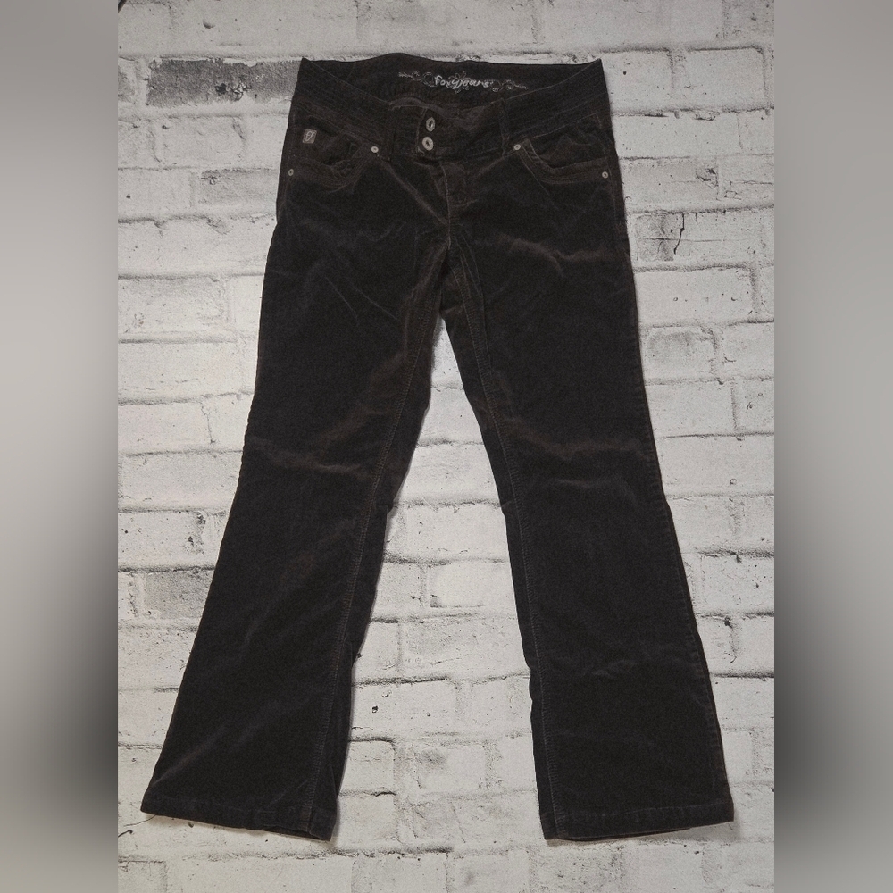 Vintage Foxy Jeans Brown Corduroy • Low Rise • Bootcut Pants • Y2K